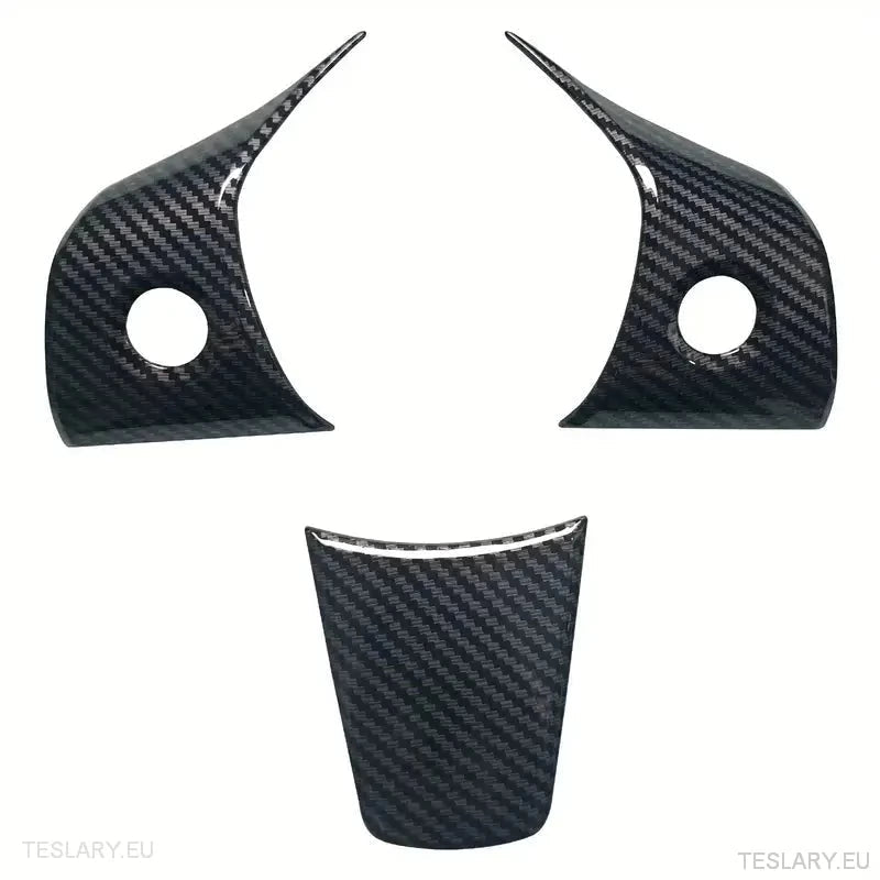 Tesla 3/Y Steering Wheel Upgrade Cover in Black Carbon or White - TESLARY Tesla Shop Accessories Europe Nederlands Ireland Deutschland Espana Alicante France Italia