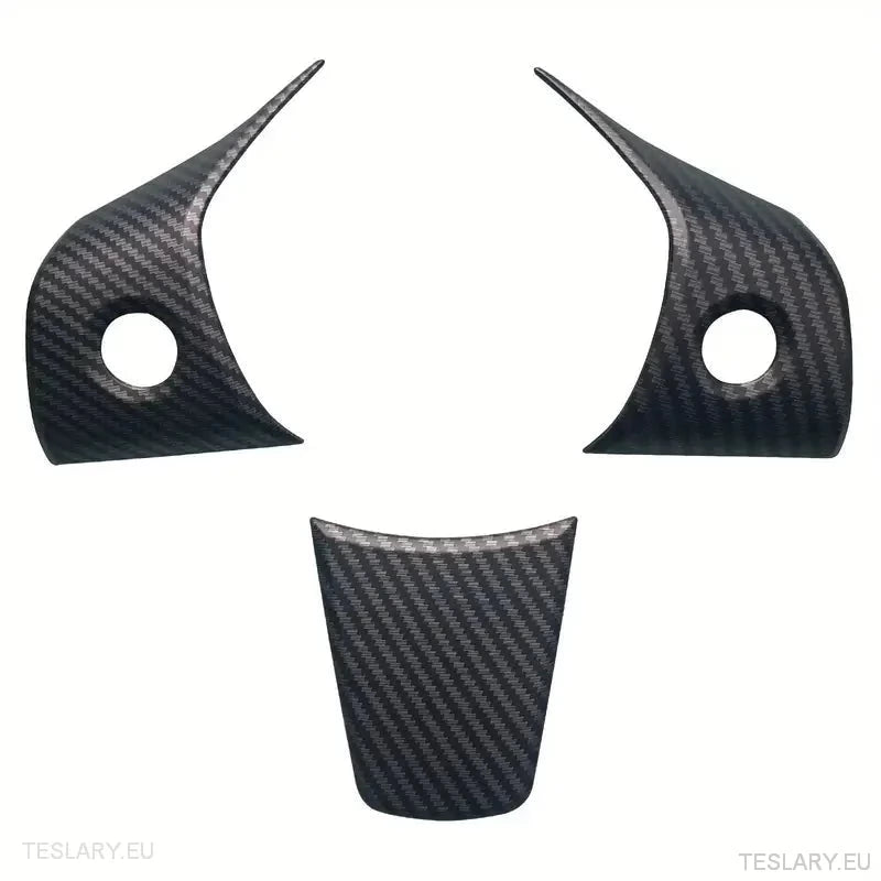 Tesla 3/Y Steering Wheel Upgrade Cover in Black Carbon or White - TESLARY Tesla Shop Accessories Europe Nederlands Ireland Deutschland Espana Alicante France Italia