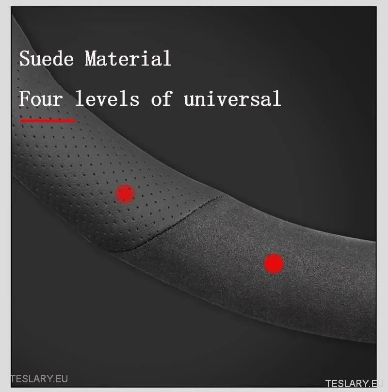 Tesla 3/Y Suede & Leather Premiun Steering Wheel Cover - TESLARY Tesla Shop Accessories Europe Nederlands Ireland Deutschland Espana Alicante France Italia