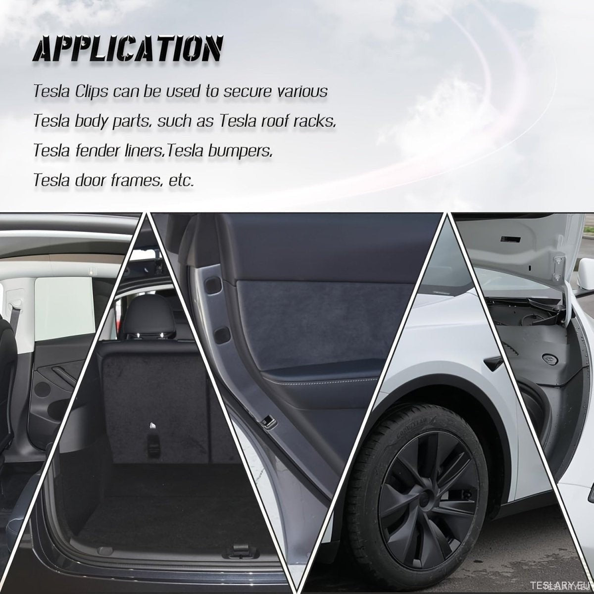 Tesla Body Internal and External Fixer Fastener Clip Pack 70 Pieces - TESLARY Tesla Shop Accessories Europe Nederlands Ireland Deutschland Espana Alicante France Italia