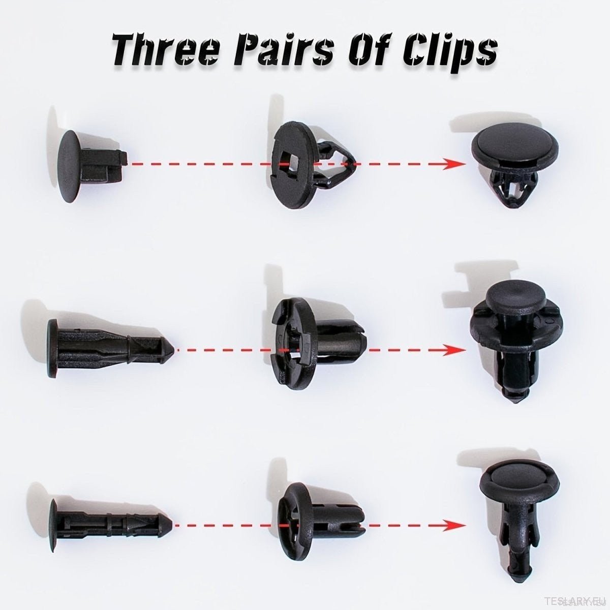 Tesla Body Internal and External Fixer Fastener Clip Pack 70 Pieces - TESLARY Tesla Shop Accessories Europe Nederlands Ireland Deutschland Espana Alicante France Italia