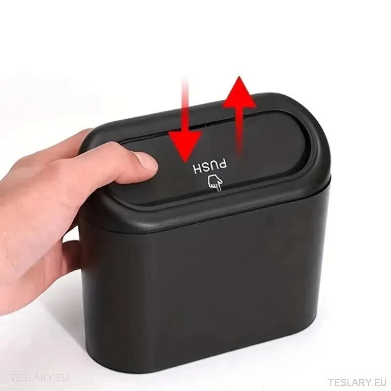Tesla Car Mini Bin with Spring Lid and 30 Bags - TESLARY Tesla Shop Accessories Europe Nederlands Ireland Deutschland Espana Alicante France Italia