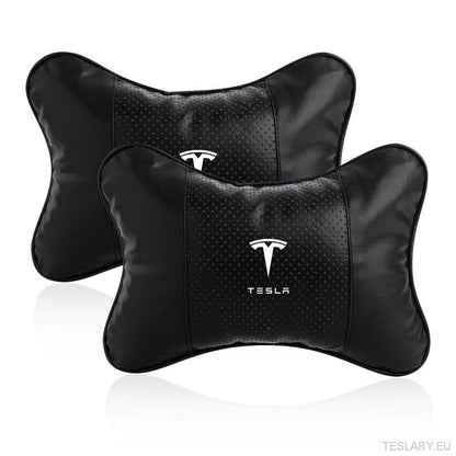 Tesla Car Seat Headrest Pillow - Premium Neck Support Cushion - TESLARY Tesla Shop Accessories Europe Nederlands Ireland Deutschland Espana Alicante France Italia