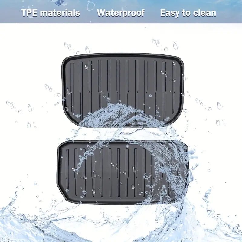 Tesla for Model Y Juniper 2025+ Front Rear Trunk Mats, Upgrade TPE Lower Storage Protection, All Weather Tray Floor Mat, Trunk Cargo Liner Protective Cover - TESLARY Tesla Shop Accessories Europe Nederlands Dublin Cork Ireland Deutschland Espana Alicante France Italia