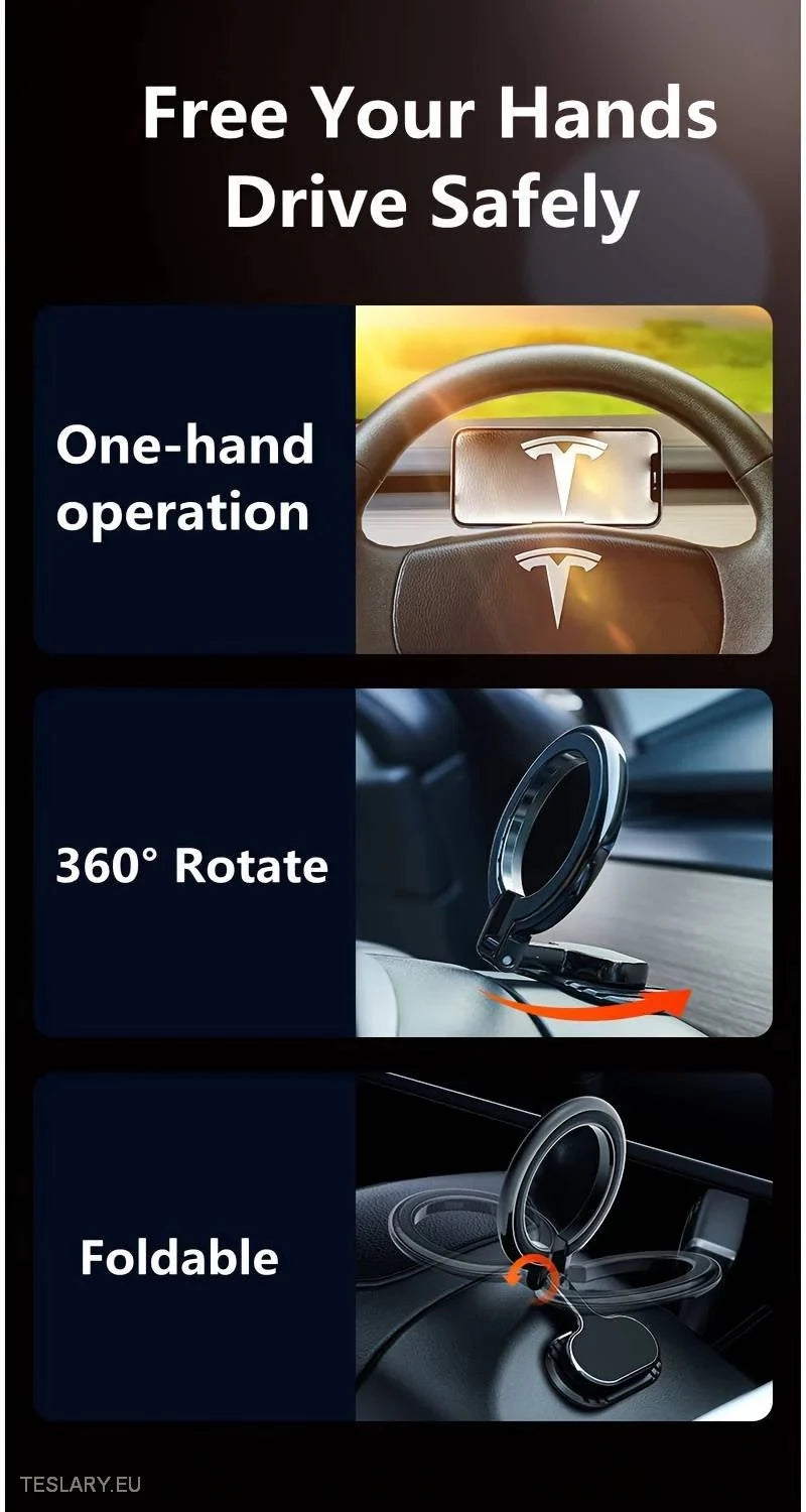 Magnetic Phone Holder for Tesla Models Y & 3 -TESLARY.IE Tesla Shop Europe