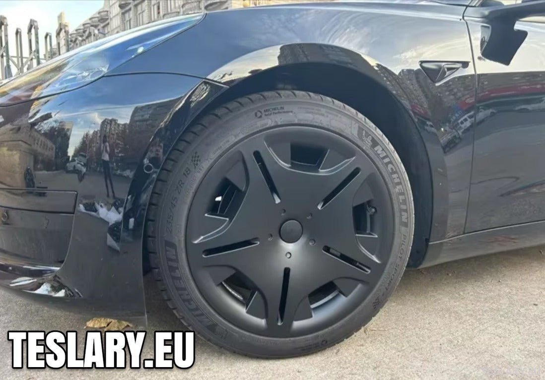 Tesla Model 3 18" UNIQUE S22 Maybach Style Wheel Covers - TESLARY Tesla Shop Accessories Europe Nederlands Ireland Deutschland Espana Alicante France Italia