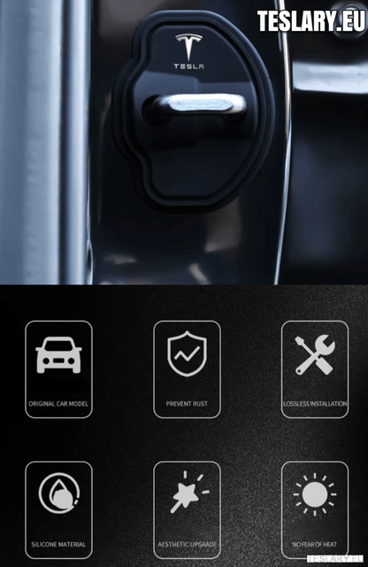 Tesla Model 3 / 3+ Highland & Y Silicone Door Lock Protector with Logo - TESLARY Tesla Shop Accessories Europe Nederlands Dublin Cork Ireland Deutschland Espana Alicante France Italia