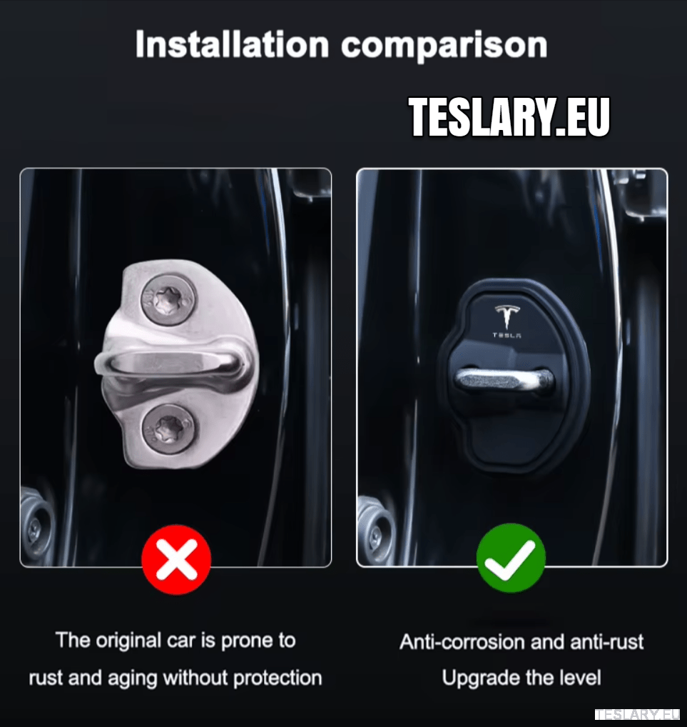 Tesla Model 3 / 3+ Highland & Y Silicone Door Lock Protector with Logo - TESLARY Tesla Shop Accessories Europe Nederlands Dublin Cork Ireland Deutschland Espana Alicante France Italia
