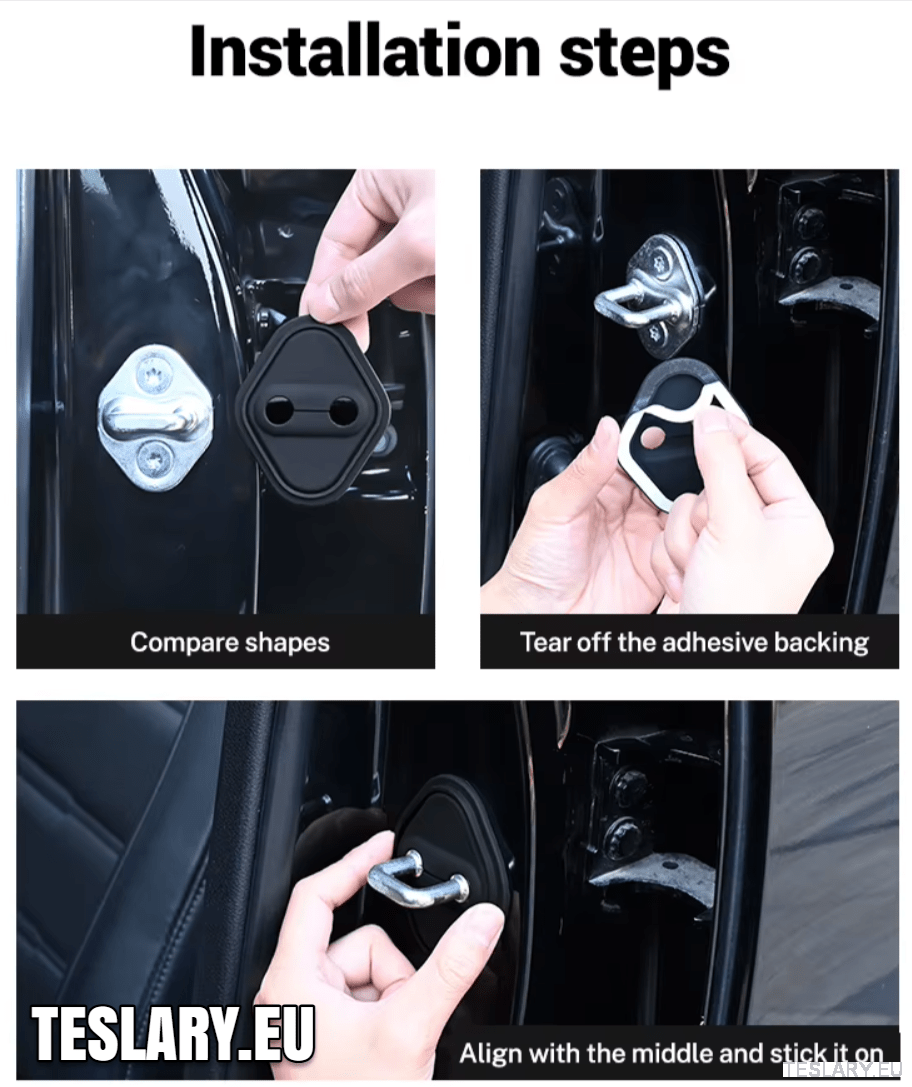 Tesla Model 3 / 3+ Highland & Y Silicone Door Lock Protector with Logo - TESLARY Tesla Shop Accessories Europe Nederlands Dublin Cork Ireland Deutschland Espana Alicante France Italia