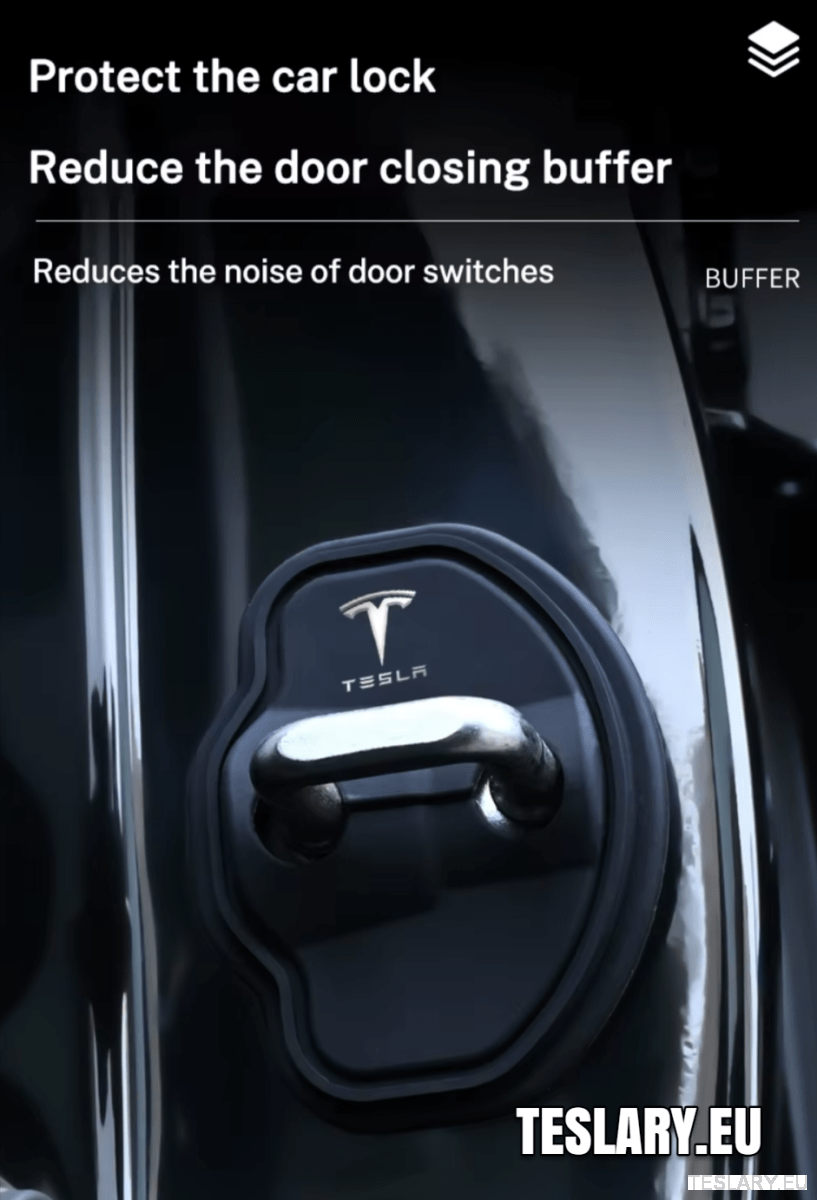 Tesla Model 3 / 3+ Highland & Y Silicone Door Lock Protector with Logo - TESLARY Tesla Shop Accessories Europe Nederlands Dublin Cork Ireland Deutschland Espana Alicante France Italia