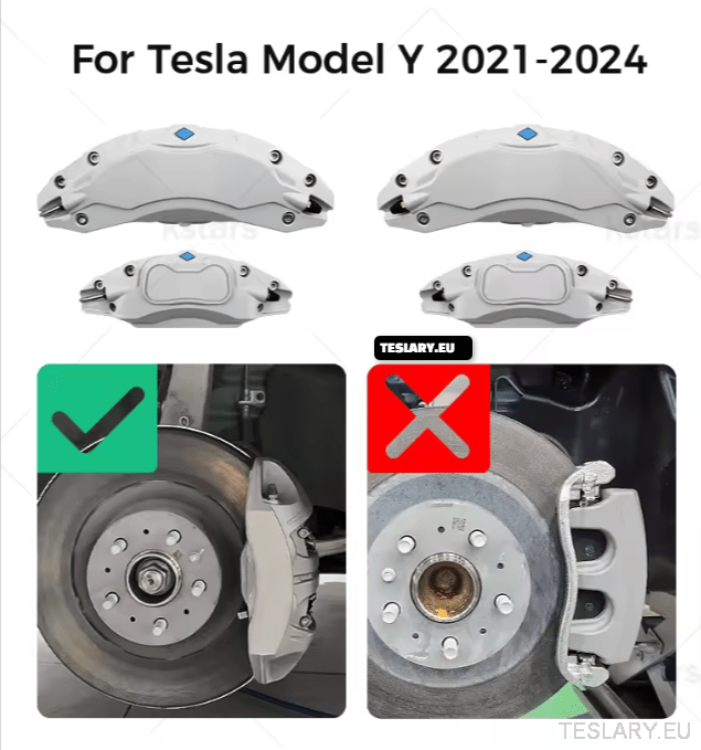 Tesla Model 3 / 3+ / Y Aluminium Brake Caliper Covers ( Set of 4 Pieces ) - TESLARY Tesla Shop Accessories Europe Nederlands Dublin Cork Ireland Deutschland Espana Alicante France Italia