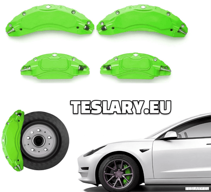 Tesla Model 3 / 3+ / Y Aluminium Brake Caliper Covers ( Set of 4 Pieces ) - TESLARY Tesla Shop Accessories Europe Nederlands Dublin Cork Ireland Deutschland Espana Alicante France Italia