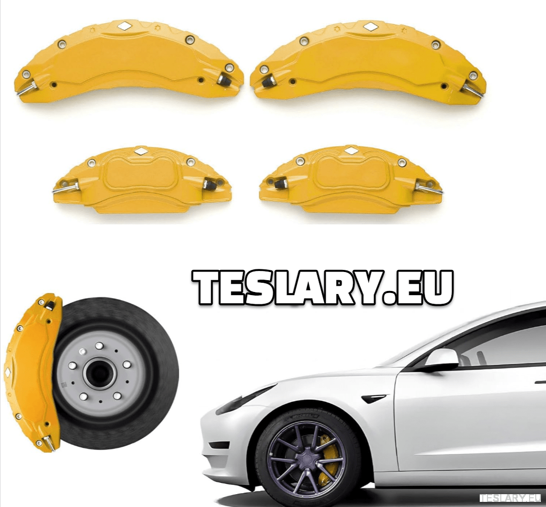 Tesla Model 3 / 3+ / Y Aluminium Brake Caliper Covers ( Set of 4 Pieces ) - TESLARY Tesla Shop Accessories Europe Nederlands Dublin Cork Ireland Deutschland Espana Alicante France Italia