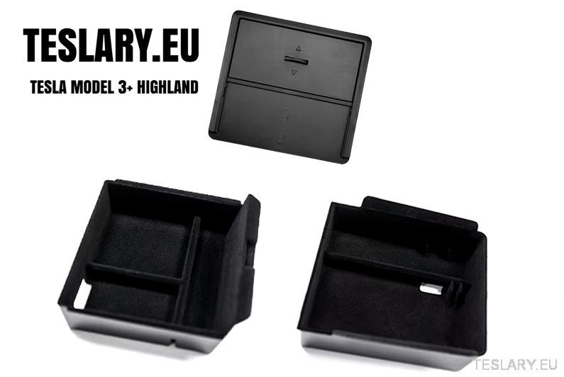 Tesla Model 3+ Highland Accessories 3 Pack Front & Rear Trays & Hidden Storage - TESLARY Tesla Shop Accessories Europe Nederlands Dublin Cork Ireland Deutschland Espana Alicante France Italia
