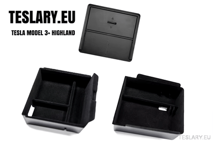 Tesla Model 3+ Highland Accessories 3 Pack Front & Rear Trays & Hidden Storage - TESLARY Tesla Shop Accessories Europe Nederlands Dublin Cork Ireland Deutschland Espana Alicante France Italia