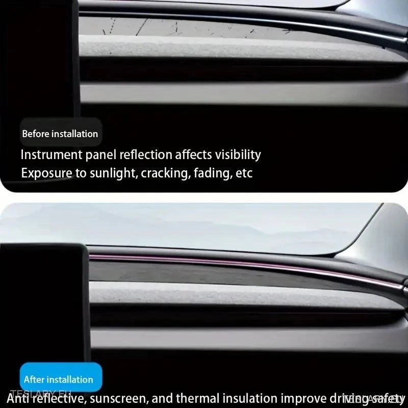 Tesla Model 3 Highland Dash Cover Mat - Tesla Shop Europe - TESLARY.IE Ireland - France boutique- Deutschland Geschäft- España comercio - Nederland winkel- TESLARY.IE