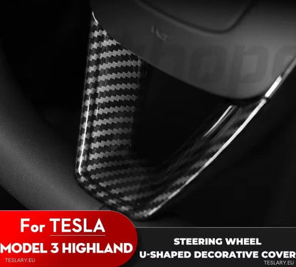 Tesla Model 3 Highland / Model Y Juniper Steering Wheel Decorative Trim - TESLARY Tesla Shop Accessories Europe Nederlands Dublin Cork Ireland Deutschland Espana Alicante France Italia