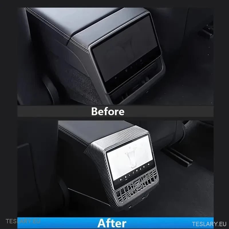 Tesla Model 3 Highland Rear Air Vent Frame Carbon Fiber Style Trim - TESLARY Tesla Shop Accessories Europe Nederlands Ireland Deutschland Espana Alicante France Italia