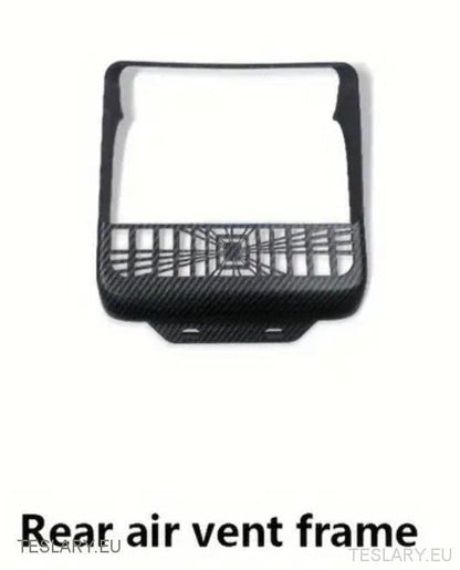 Tesla Model 3 Highland Rear Air Vent Frame Carbon Fiber Style Trim - TESLARY Tesla Shop Accessories Europe Nederlands Ireland Deutschland Espana Alicante France Italia