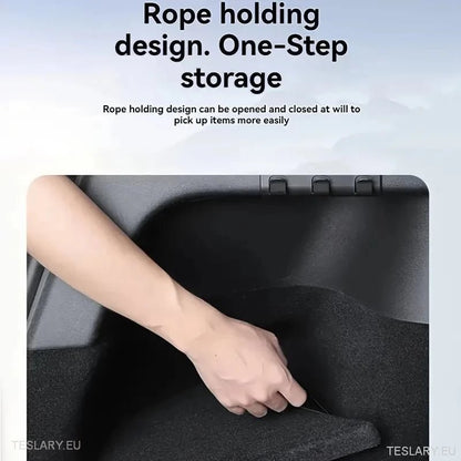 Tesla Model 3 Highland Rear Trunk Organiser Side Pockets with Lids - Tesla Shop Europe - TESLARY.IE Ireland - France boutique- Deutschland Geschäft- España comercio - Nederland winkel- TESLARY.IE