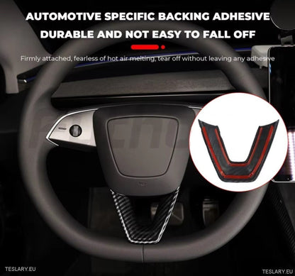 Tesla Model 3 Highland Steering Wheel Decorative Trim - TESLARY Tesla Shop Accessories Europe Nederlands Ireland Deutschland Espana Alicante France Italia