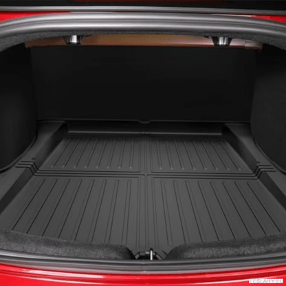Tesla Model 3+ Highland TPE Rear Trunk Mat - TESLARY Tesla Shop Accessories Europe Nederlands Dublin Cork Ireland Deutschland Espana Alicante France Italia