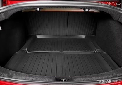 Tesla Model 3 Highland TPE Rear Trunk Mat - TESLARY Tesla Shop Accessories Europe Nederlands Ireland Deutschland Espana Alicante France Italia