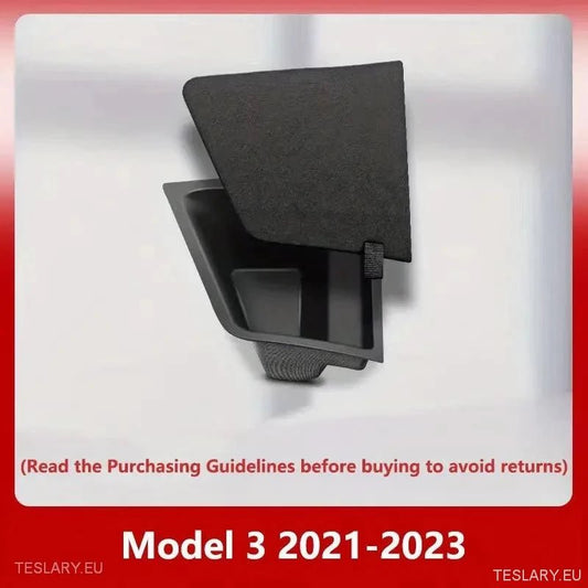 Tesla Model 3 Rear Trunk Organiser Side Pocket with Lid - Tesla Shop Europe - TESLARY.IE Ireland - France boutique- Deutschland Geschäft- España comercio - Nederland winkel- TESLARY.IE