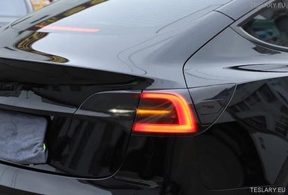 Tesla Model 3 / Y & 3+ Highland Tail Light Smoked Plastic Protective Covers - TESLARY Tesla Shop Accessories Europe Nederlands Ireland Deutschland Espana Alicante France Italia
