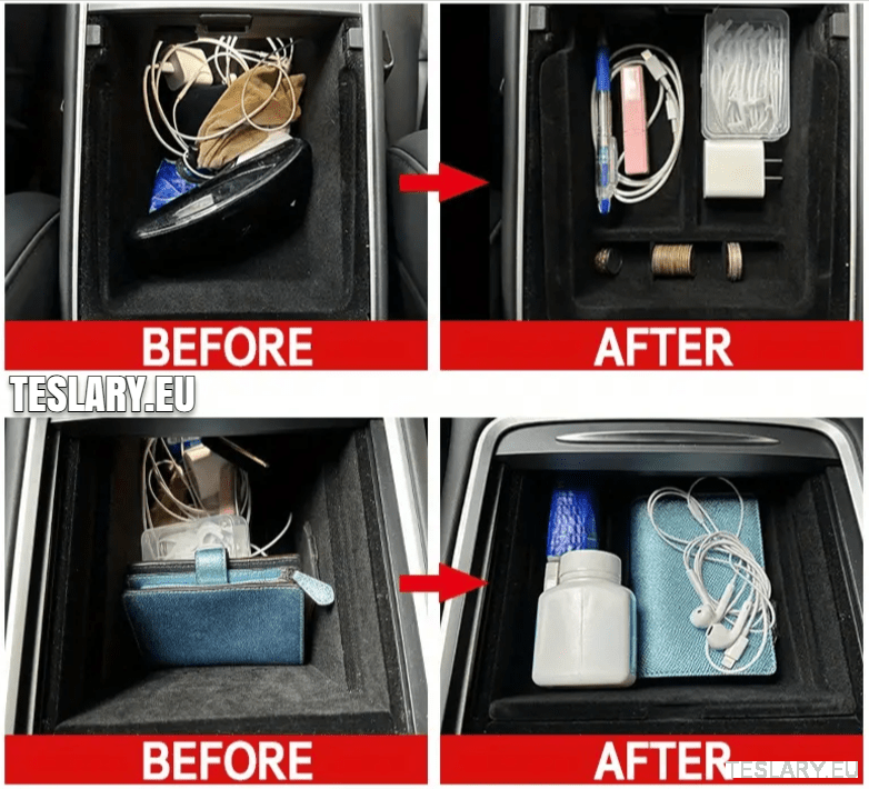 Tesla Model 3 / Y Accessories 3 Pack Front & Rear Trays & Hidden Storage - TESLARY Tesla Shop Accessories Europe Nederlands Dublin Cork Ireland Deutschland Espana Alicante France Italia