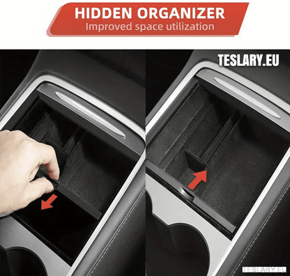 Tesla Model 3 / Y Accessories 3 Pack Front & Rear Trays & Hidden Storage - TESLARY Tesla Shop Accessories Europe Nederlands Dublin Cork Ireland Deutschland Espana Alicante France Italia