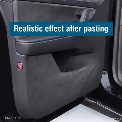 Tesla Model 3 / Y Anti Kick Protective Suede Door Panel Covers - TESLARY Tesla Shop Accessories Europe Nederlands Ireland Deutschland Espana Alicante France Italia