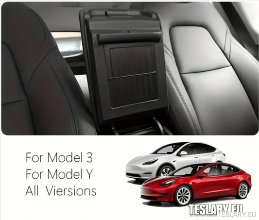 Tesla Model 3 / Y Armrest Hidden Storage - TESLARY Tesla Shop Accessories Europe Nederlands Dublin Cork Ireland Deutschland Espana Alicante France Italia