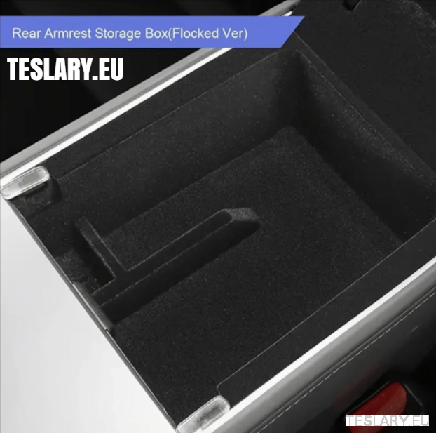 Tesla Model 3 / Y Centre Console Front Organiser Tray Flocked - TESLARY Tesla Shop Accessories Europe Nederlands Dublin Cork Ireland Deutschland Espana Alicante France Italia