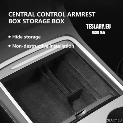 Tesla Model 3 / Y Centre Console Front Organiser Tray Flocked - TESLARY Tesla Shop Accessories Europe Nederlands Ireland Deutschland Espana Alicante France Italia