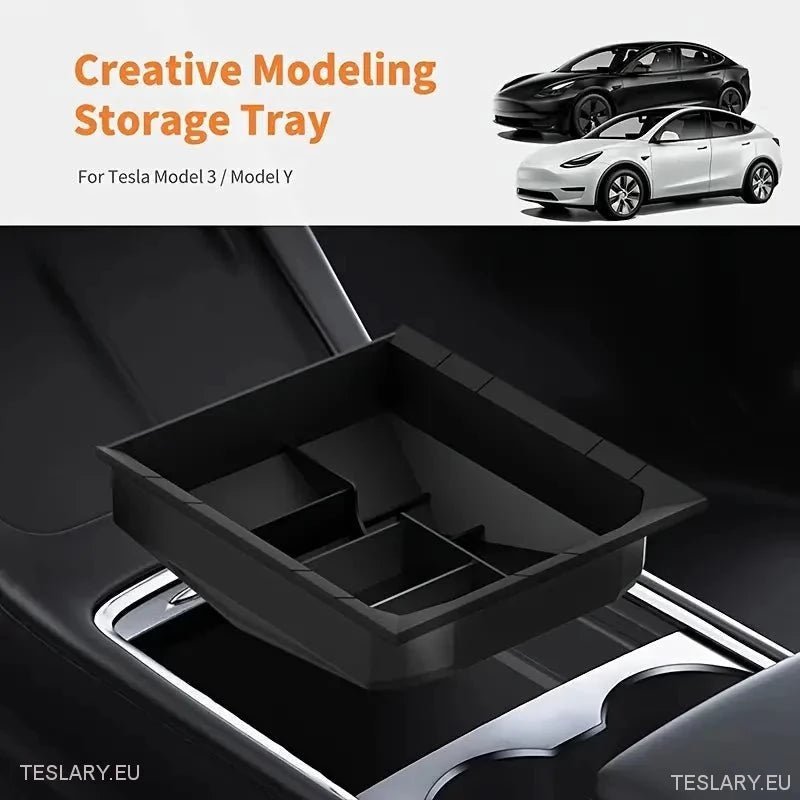 Tesla Model 3 / Y Centre Console Rear Organiser Trays Front & Rear Option - TESLARY Tesla Shop Accessories Europe Nederlands Ireland Deutschland Espana Alicante France Italia