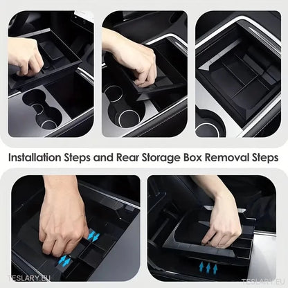 Tesla Model 3 / Y Centre Console Rear Organiser Trays Front & Rear Option - TESLARY Tesla Shop Accessories Europe Nederlands Ireland Deutschland Espana Alicante France Italia