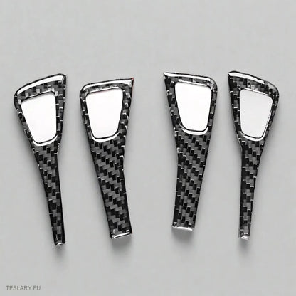 Tesla Model 3 / Y Door Lock Carbon Fiber Style Trim Covers Interior - TESLARY Tesla Shop Accessories Europe Nederlands Ireland Deutschland Espana Alicante France Italia
