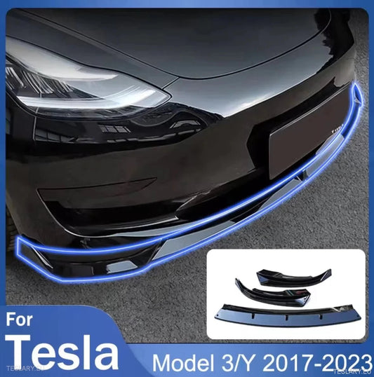Tesla Model 3 / Y Front ABS Lip Spoiler - Gloss Black -TESLARY.IE Tesla Shop Europe