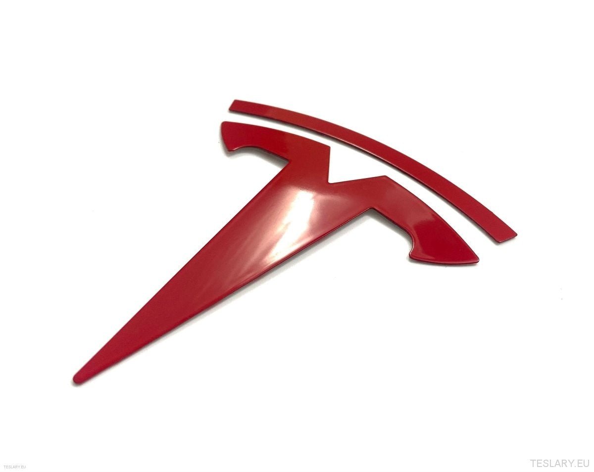 Tesla Model 3 / Y Front Logo Black , Carbon , Chrome , Red - TESLARY Tesla Shop Accessories Europe Nederlands Ireland Deutschland Espana Alicante France Italia