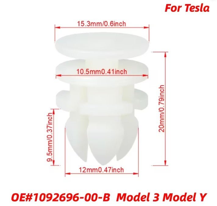 Tesla Model 3 / Y Frunk Retainer Trim Clips - 109269600B - TESLARY Tesla Shop Accessories Europe Nederlands Dublin Cork Ireland Deutschland Espana Alicante France Italia