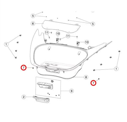 Tesla Model 3 / Y Frunk Retainer Trim Clips - 109269600B - TESLARY Tesla Shop Accessories Europe Nederlands Dublin Cork Ireland Deutschland Espana Alicante France Italia