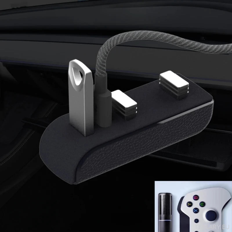 Tesla Model 3 / Y Glove Box USB Hub & Docking Station ( LEFT HAND DRIVE ONLY ) - TESLARY Tesla Shop Accessories Europe Nederlands Ireland Deutschland Espana Alicante France Italia