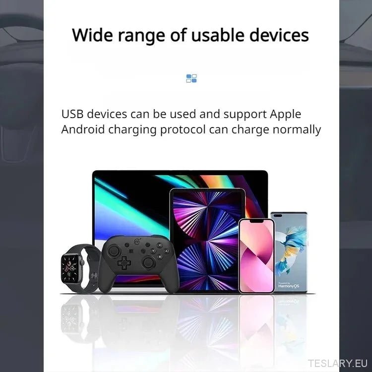 Tesla Model 3 / Y Glove Box USB Hub & Docking Station ( LEFT HAND DRIVE ONLY ) - TESLARY Tesla Shop Accessories Europe Nederlands Ireland Deutschland Espana Alicante France Italia