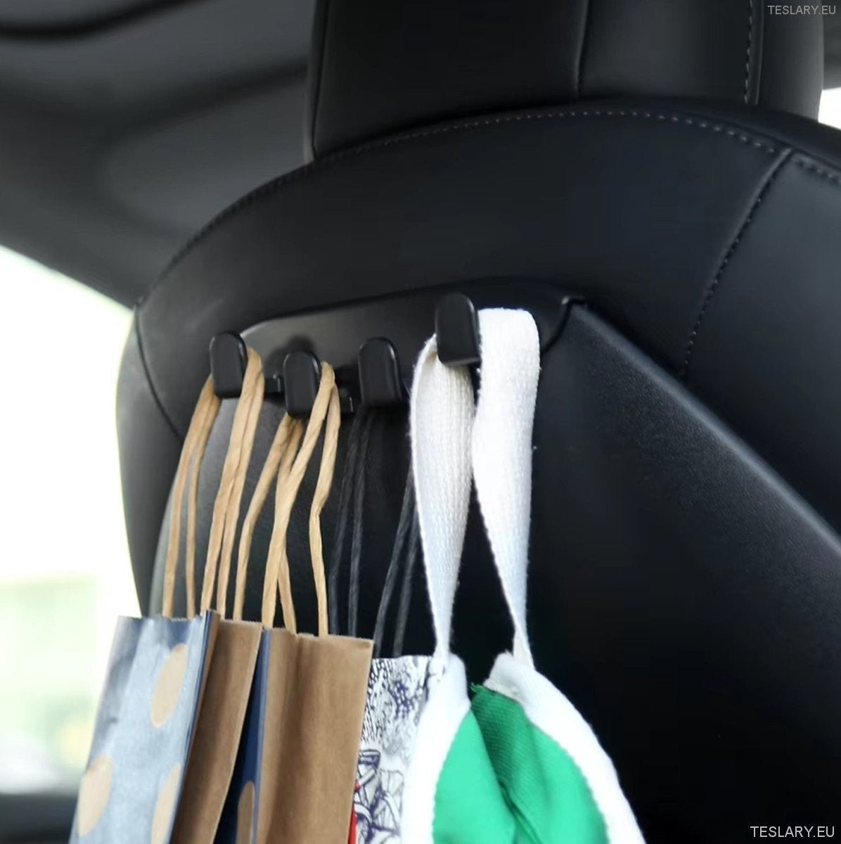 Tesla Model 3 / Y Multi Hooks for Back of Driver and or Passenger Seats - TESLARY Tesla Shop Accessories Europe Nederlands Ireland Deutschland Espana Alicante France Italia