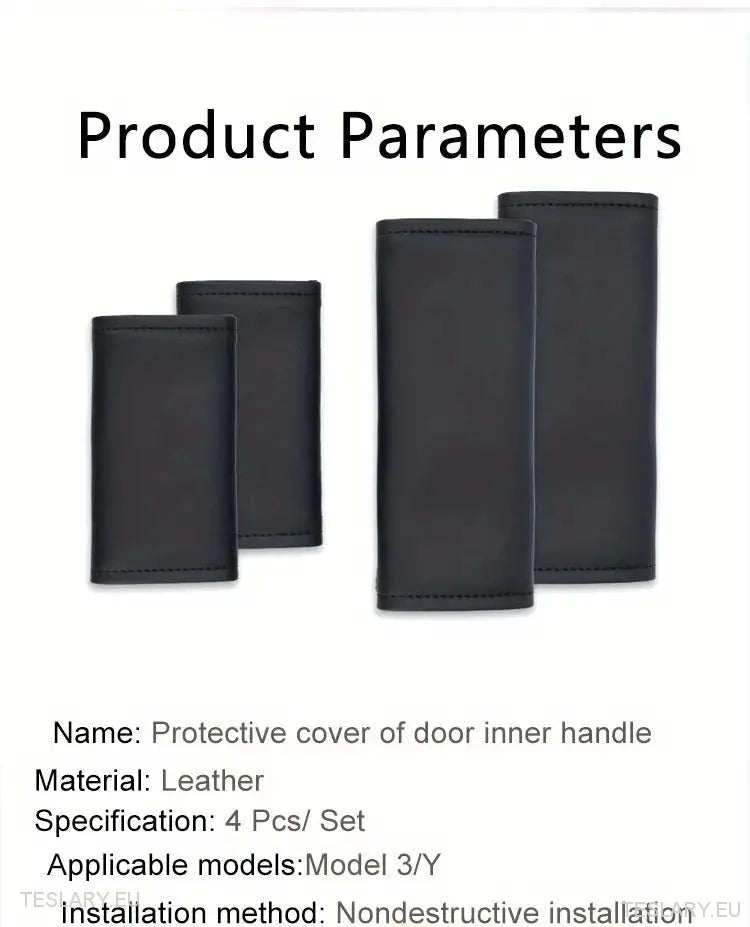 Tesla Model 3 / Y PU Leather Protective Handle Covers - TESLARY Tesla Shop Accessories Europe Nederlands Ireland Deutschland Espana Alicante France Italia