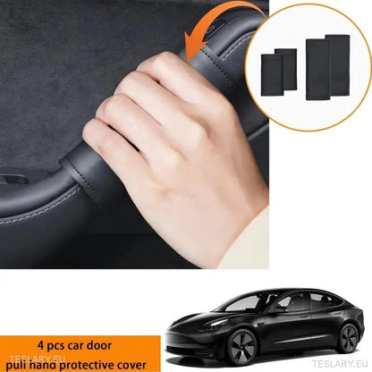 Tesla Model 3 / Y PU Leather Protective Handle Covers - TESLARY Tesla Shop Accessories Europe Nederlands Ireland Deutschland Espana Alicante France Italia