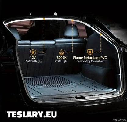 TESLA MODEL 3 Y JUNIPER HIGHLAND TRUNK LED LIGHT AUTO SENSING TESLARY.EU EUROPE IRELAND FAST DELIVERY IRELAND NEDERLANDS DEUTSCHLAND ESPANA ALICANTE MADRID BARCELONA PARIS AMSTERDAM ROTHERDAM UTRECHT ACCESSORIES DHL QUICK SHOP UNITED KINGDOM TESLARY.IE TE