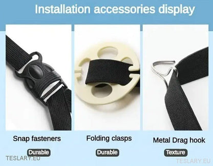 Tesla Model 3 / Y / S Cooling Seat Covers in Black Breathable Fabric - TESLARY Tesla Shop Accessories Europe Nederlands Dublin Cork Ireland Deutschland Espana Alicante France Italia