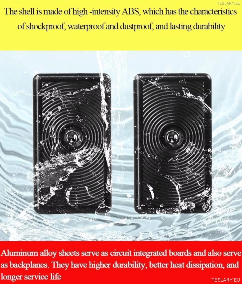 Tesla Model 3 / Y / S / X Door Projector Lights Plaid & Logo Style - TESLARY Tesla Shop Accessories Europe Nederlands Ireland Deutschland Espana Alicante France Italia